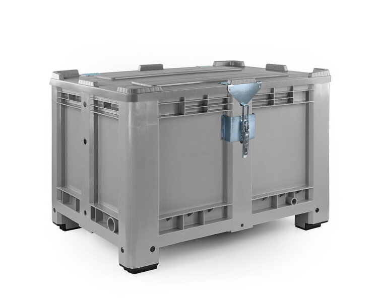 Palettenbox mit Scharnierdeckel 1200x800x760 mm