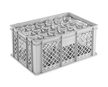 Gläserkiste 600x400x260mm grau