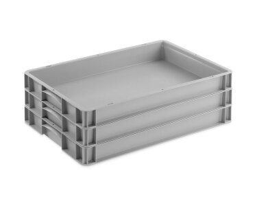 Eurobehälter 600x400x70mm Basicline geschlossen Einzelabnahme