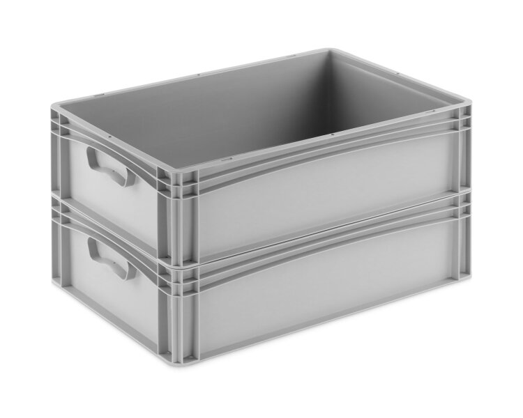 Eurobehälter 600x400x170mm Basicline mit geschlossen Handgriffen Einzelabnahme