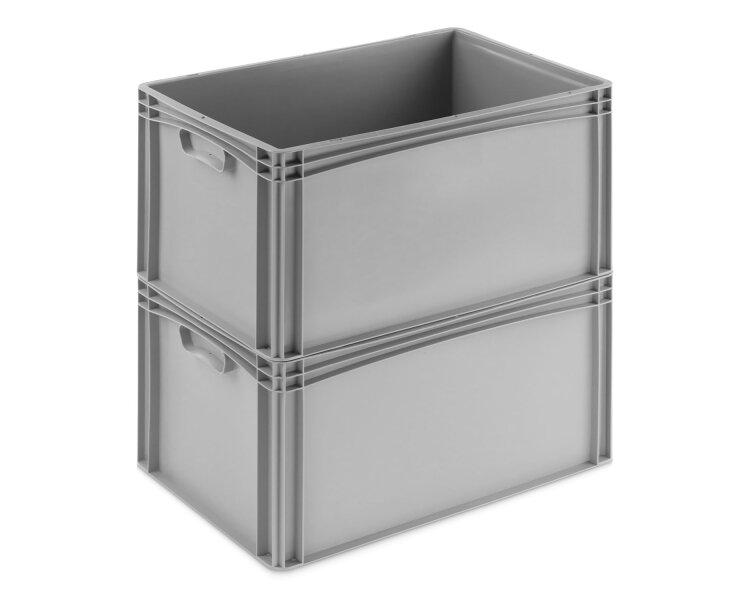 Eurobehälter 600x400x320mm Basicline mit geschlossen Handgriffen Einzelabnahme