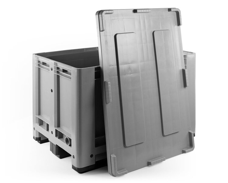 Auflagedeckel grau für Palettenbox 1200x800 mm