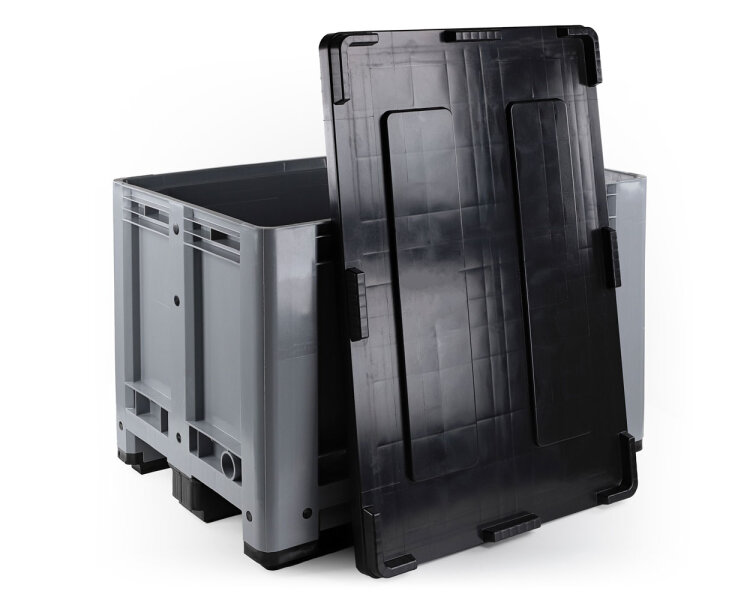 Auflagedeckel schwarz für Palettenbox 1200x800 mm