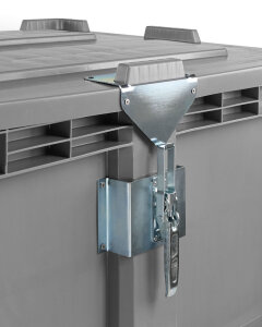 Abschließbarer Scharnierdeckel für Palettenbox 1200x1000 mm grau (ohne Box)