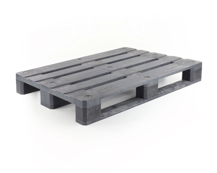 Europalette 1200x800x144mm dunkelgrau