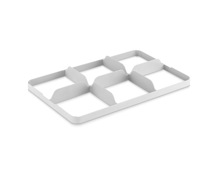 Gläserkiste 600x400x130mm grau mit versch. Einsätzen 6 Gläser (2x3)