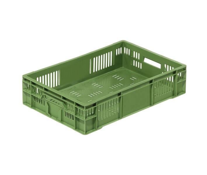 1 x Kunststoff E1 Kiste Gemüsekiste Obstkiste Stapelkiste Mehrzweckbox hellgrün 