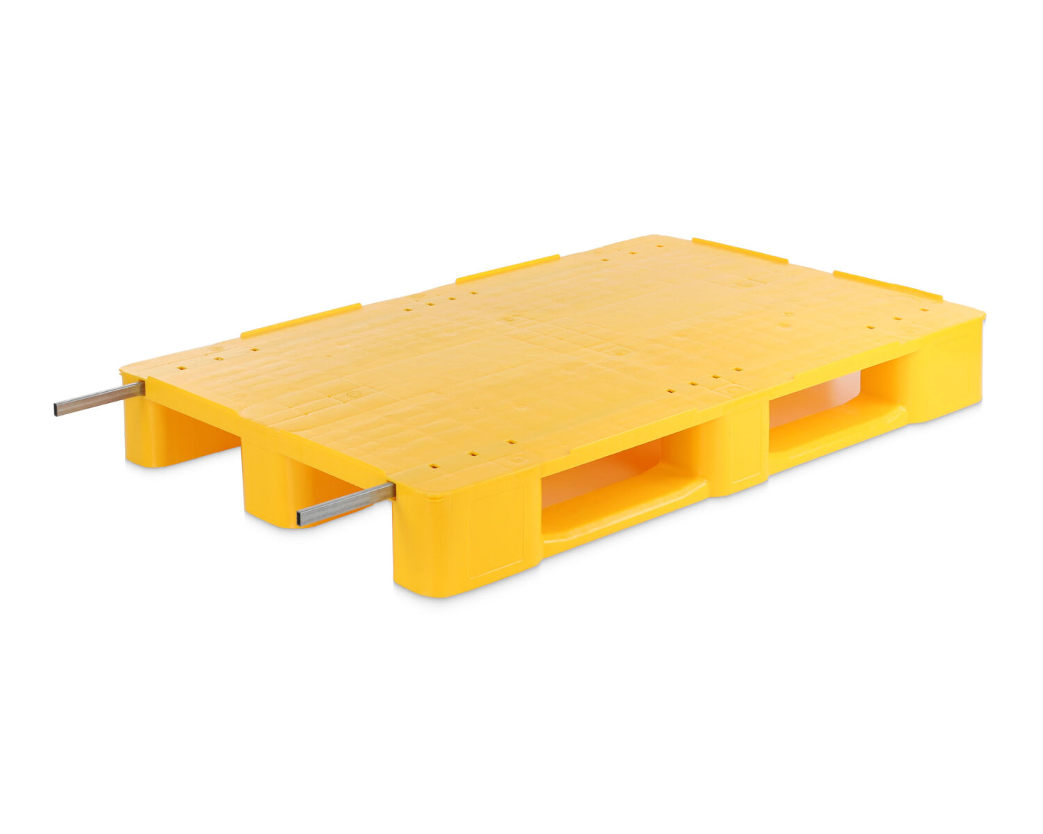 Europalette 1200x800x145 mm geschlossenes Oberdeck und Stahlverstärkung Gelb Einzelabnahme