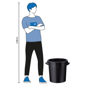 50 Liter Kunststofftonne weiß