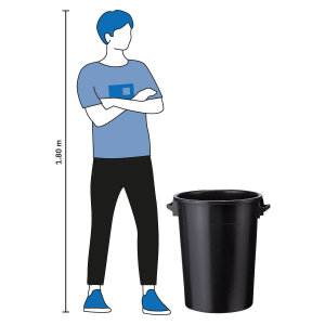 100 Liter Kunststofftonne weiß
