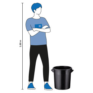 35 Liter Kunststofftonne weiß